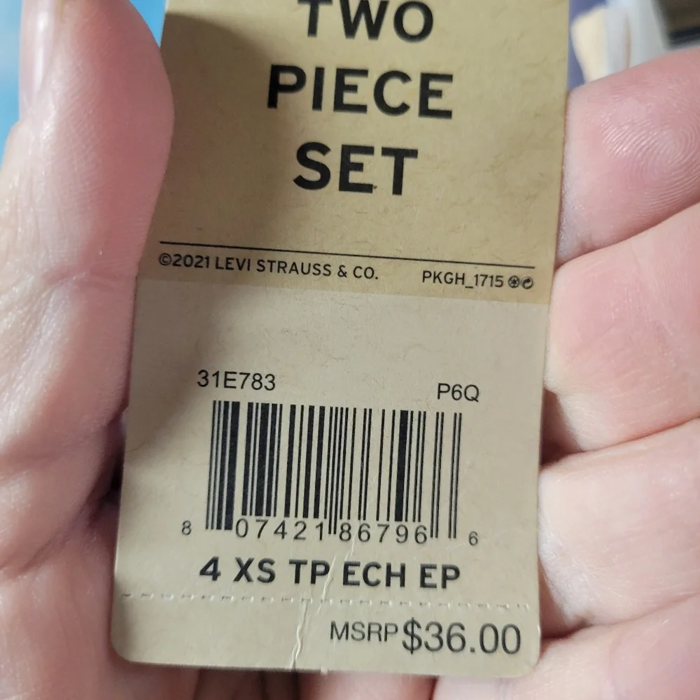 Levi's NWT Girls 2Pc Shorts Set Size‎ XS YOUTH 4
